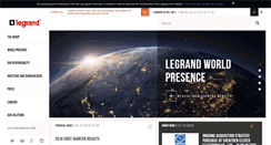 Desktop Screenshot of legrand.com